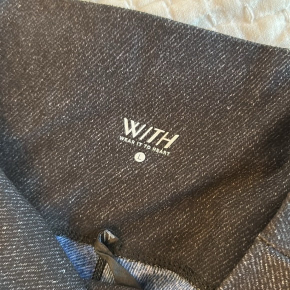 Peloton High-Waist Leggings Large Gray Colorblock Logo Activewear - Picture 4 of 4